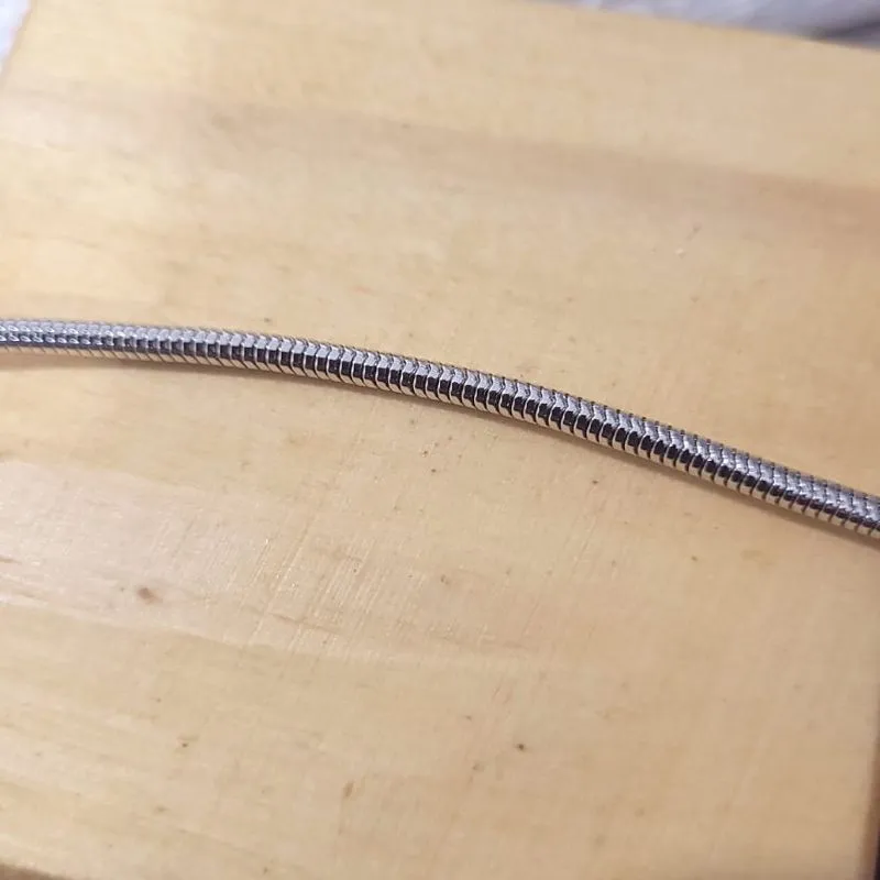 pulseira rodio snake roliça