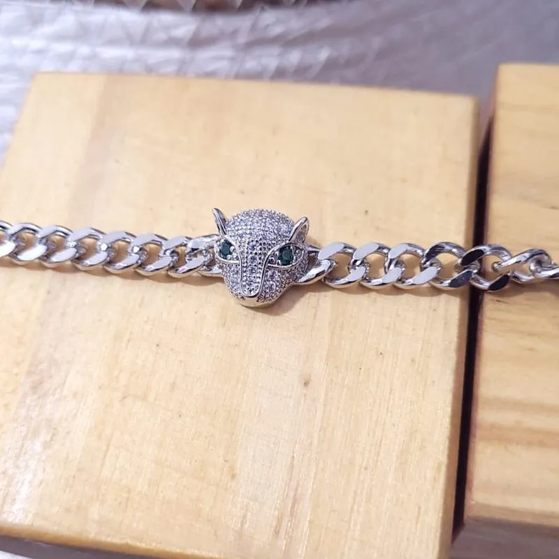 pulseira rodio tigre inspiração cartier