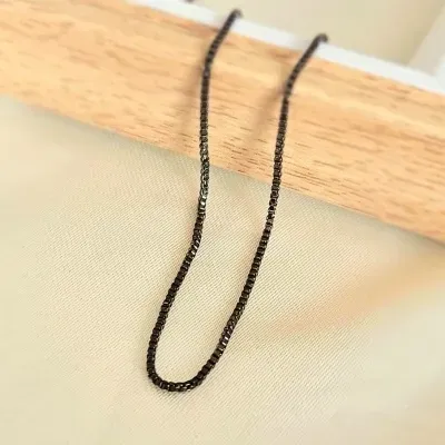 corrente rodio negro veneziana 80cm