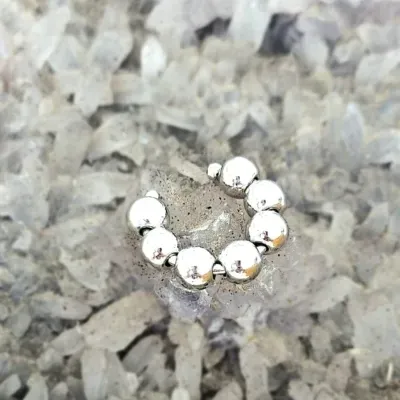 piercing rodio 7 bolinhas justas